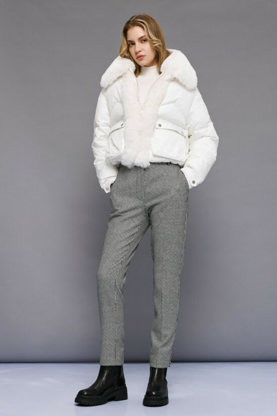 Access Fashion μπουφάν κοντό με συνθετική γούνα