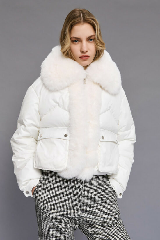 Access Fashion μπουφάν κοντό με συνθετική γούνα