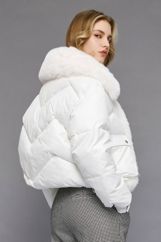 Access Fashion μπουφάν κοντό με συνθετική γούνα