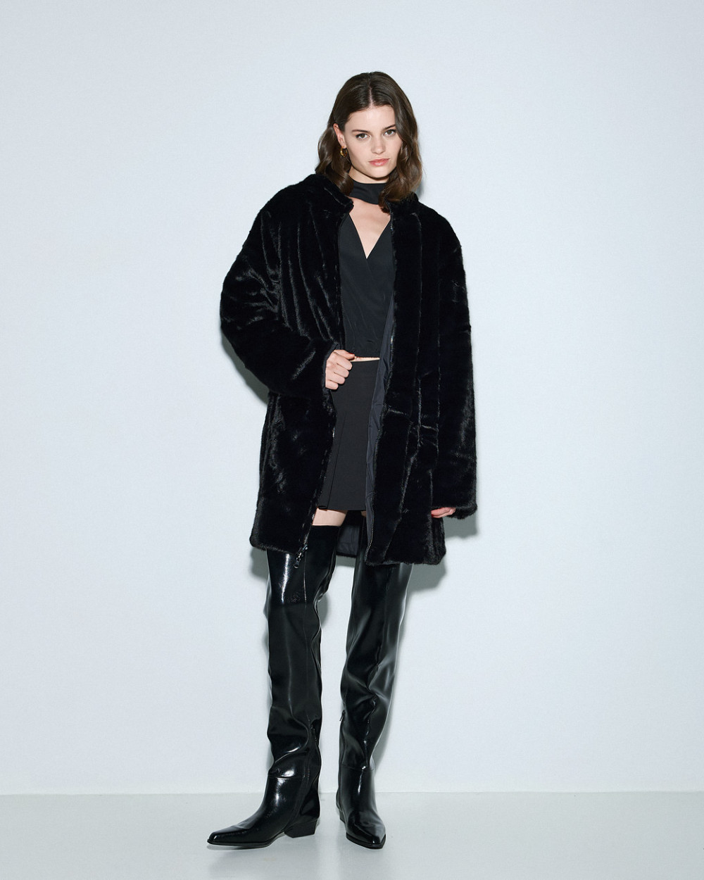 Access Fashion τζάκετ με συνθετική γούνα διπλής όψης