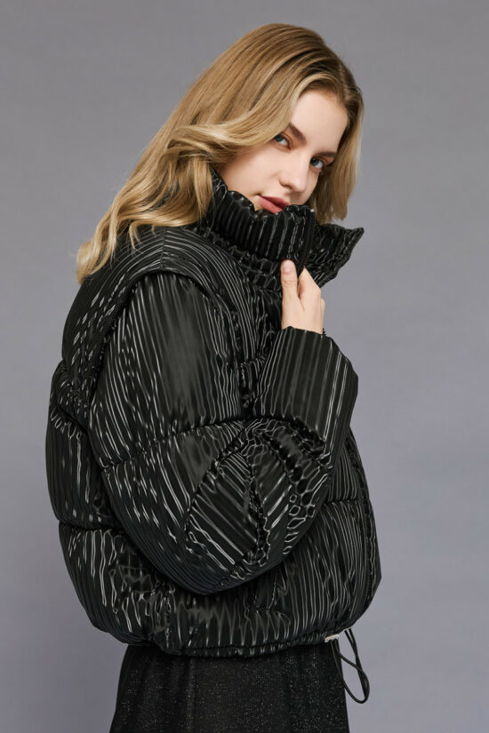 Access Fashion μπουφάν puffer κοντό με ψηλό λαιμό