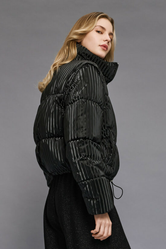 Access Fashion μπουφάν puffer κοντό με ψηλό λαιμό