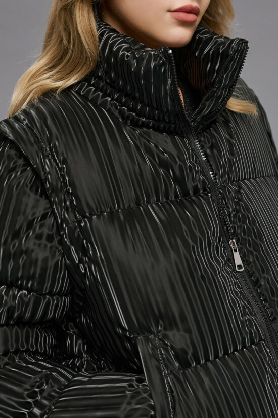 Access Fashion μπουφάν puffer κοντό με ψηλό λαιμό