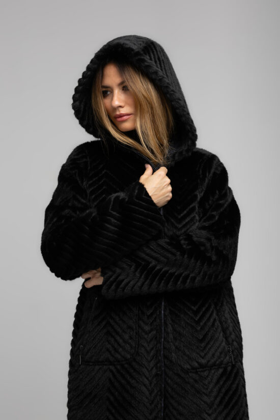 Rever Mile μουτόν double face animal print