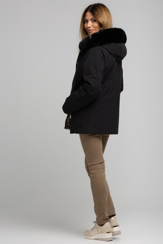 Rever Mile μπουφάν puffer double face με γούνα