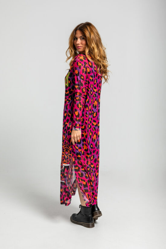 Lolina φόρεμα maxi animal print