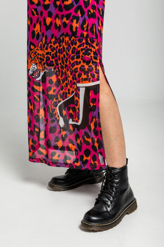 Lolina φόρεμα maxi animal print
