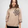Open Fashion πουλόβερ με κεντητό λουλούδι