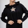 Open Fashion πουλόβερ – φούτερ με αστέρι και κουκούλα