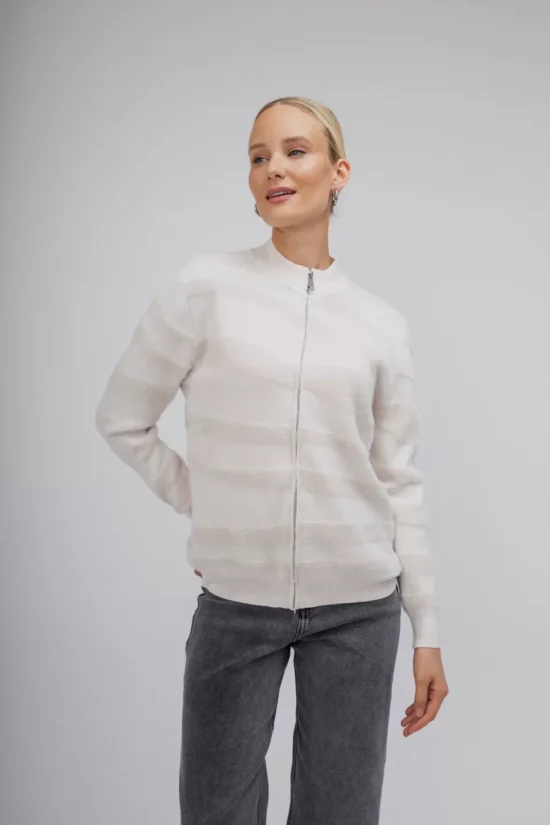 Open Fashion πουλόβερ-ζακέτα με φερμουάρ