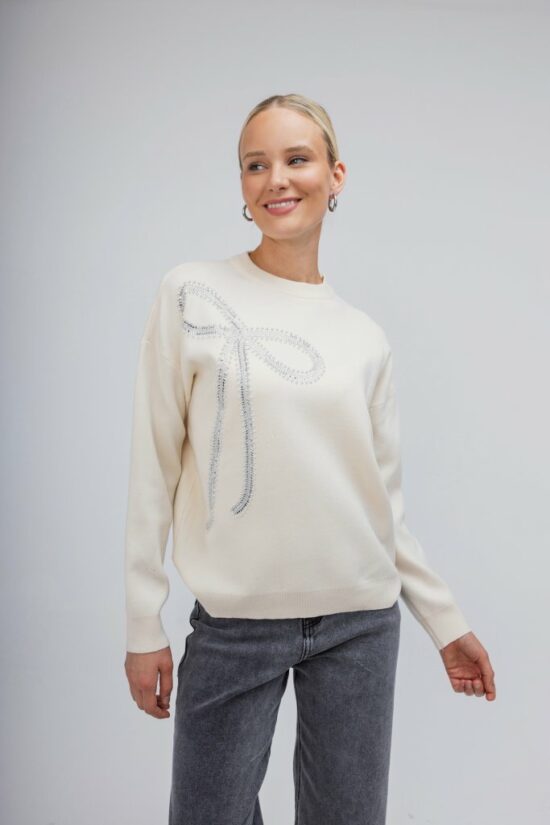 Open Fashion πουλόβερ με διακοσμητικό φιόγκο