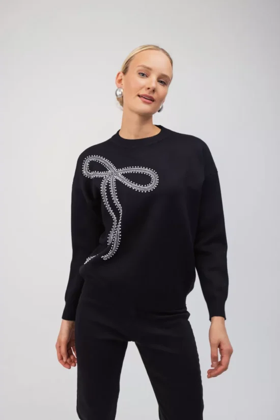 Open Fashion πουλόβερ με διακοσμητικό φιόγκο