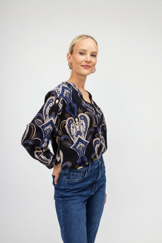 Open Fashion πουκάμισο με λαχούρια σχέδια