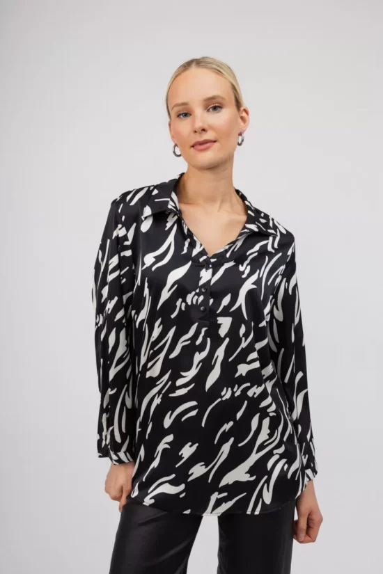 Open Fashion πουκάμισο με λευκά σχέδια