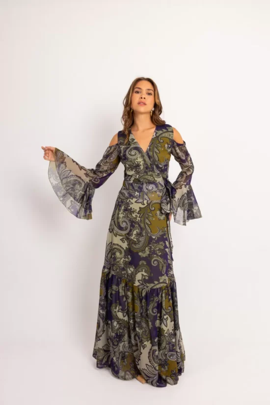 Open Fashion σετ με σχέδια από λαχούρια και χρυσοκλωστή