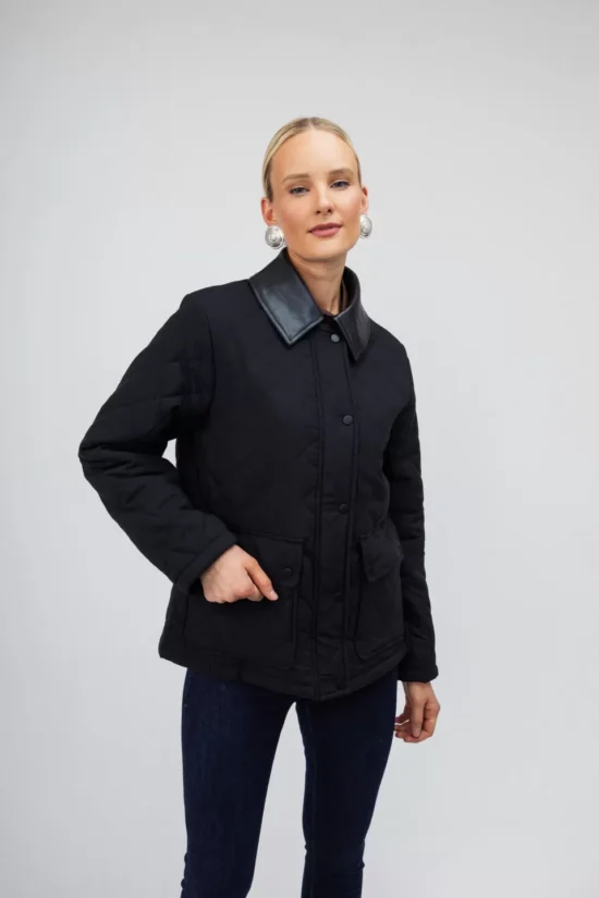 Open Fashion μπουφάν με κουμπιά και γιακά