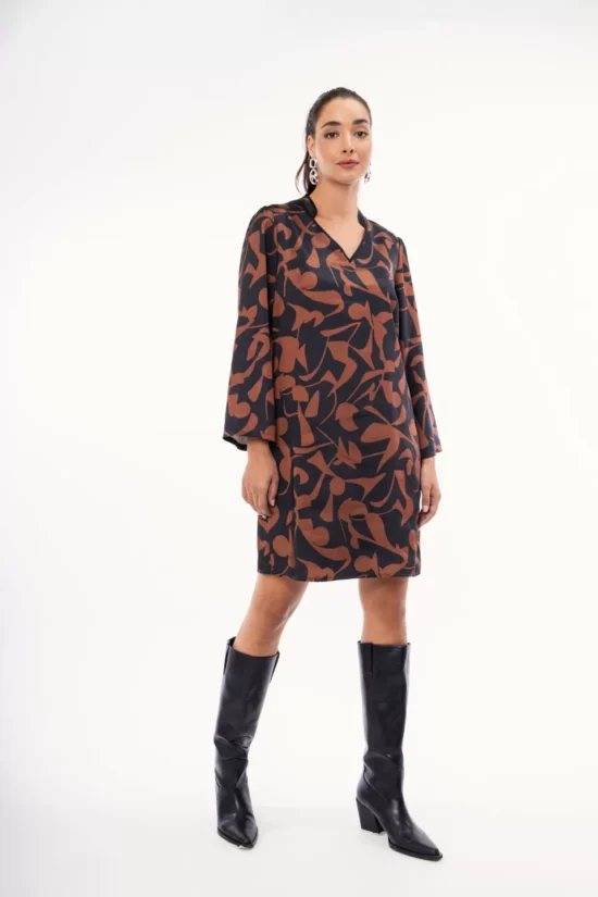 Open Fashion φόρεμα με γεωμετρικά σχέδια