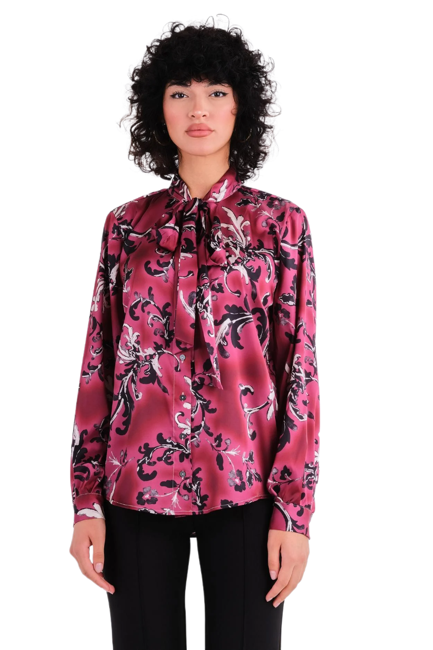 Πουκάμισο εμπριμέ με δέσιμο