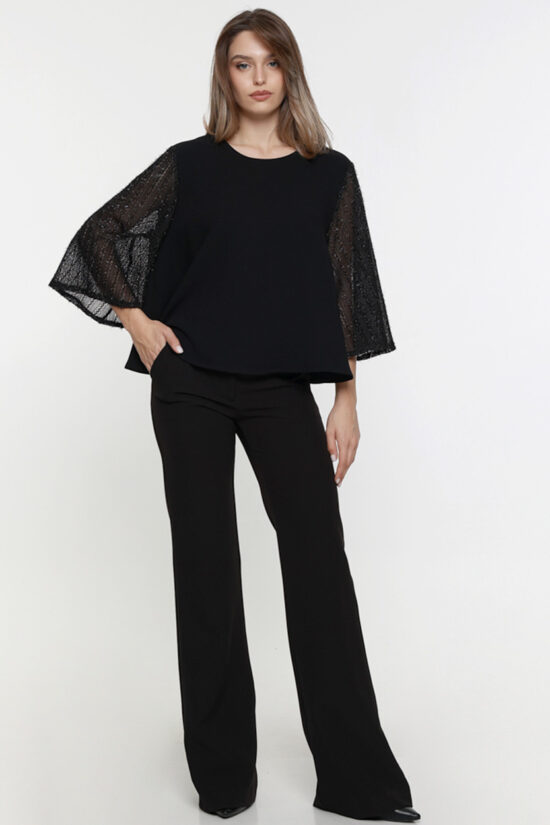 Access Fashion μπλούζα με μανίκια διάτρητα