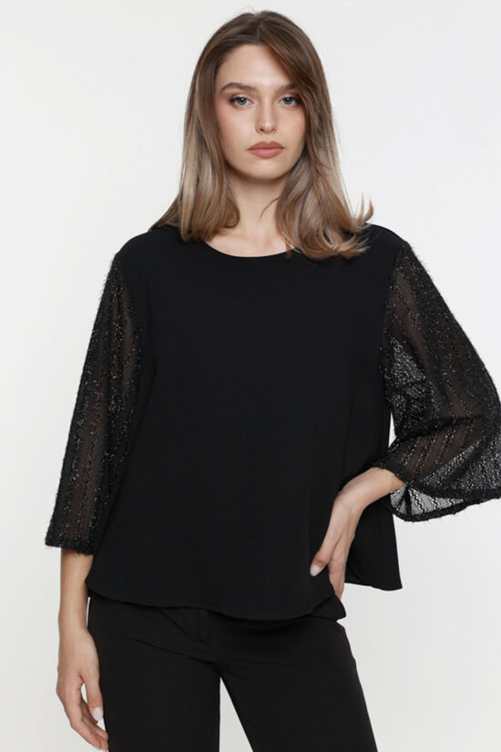 Access Fashion μπλούζα με μανίκια διάτρητα