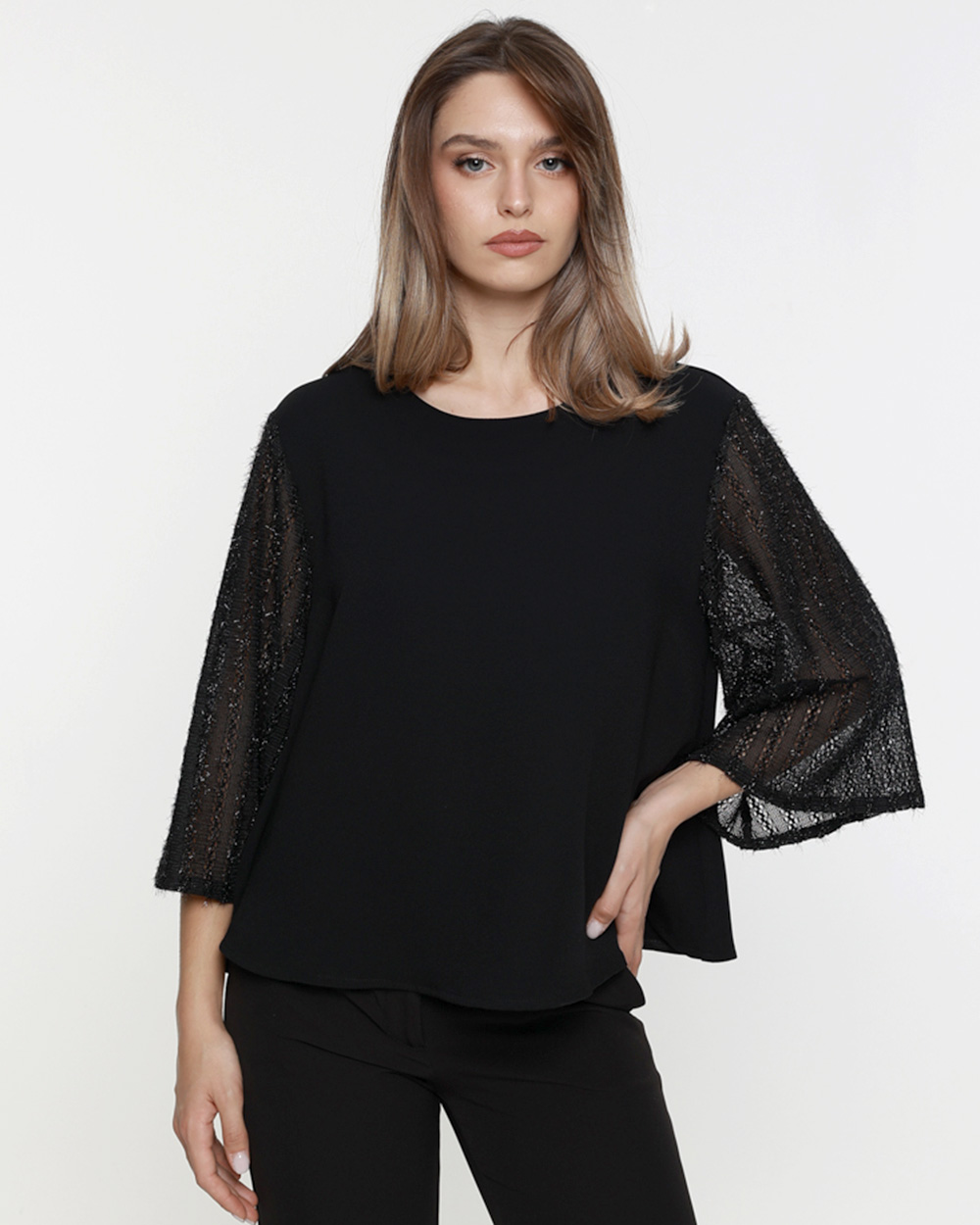 Access Fashion μπλούζα με μανίκια διάτρητα