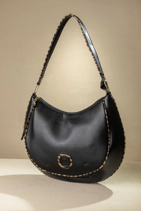 Fragola τσάντα ώμου με ιδιαίτερο κόψιμο και zebra print φινιρίσματα