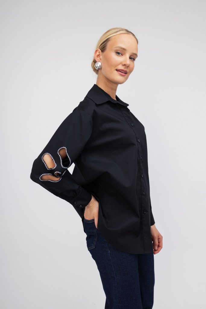 Open Fashion πουκάμισο με ανοίγματα