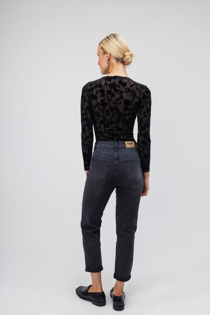 Open Fashion τζιν παντελόνι mum fit