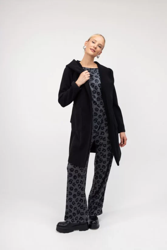 Open Fashion ημίπαλτο με ζώνη και γιακά