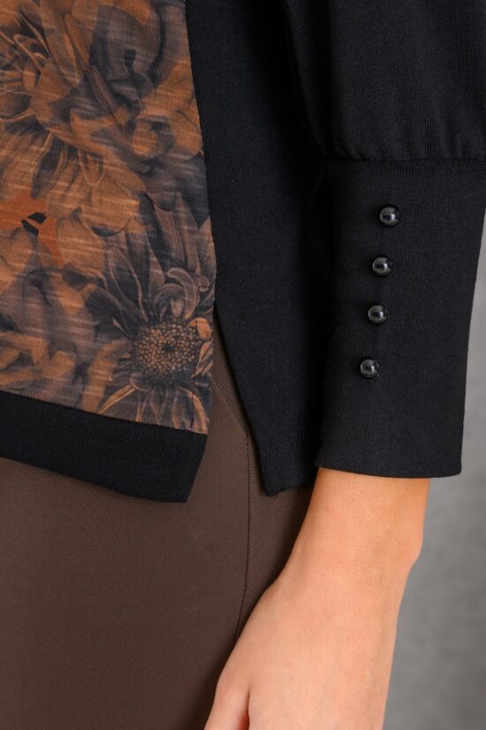 Derpouli μπλούζα τύπωμα φύλλα