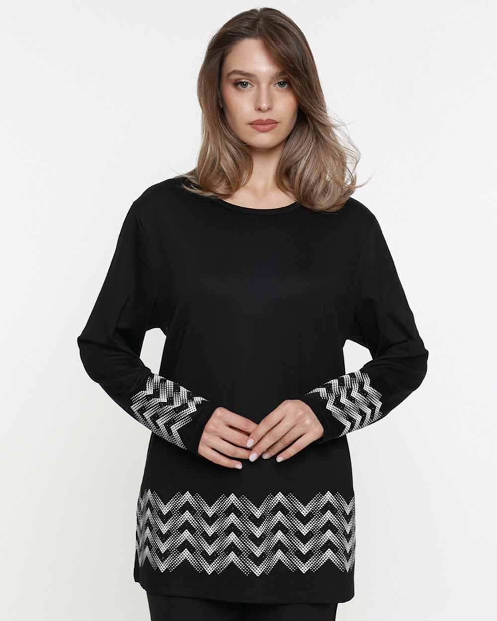 Μπλούζα με τύπωμα και στρας