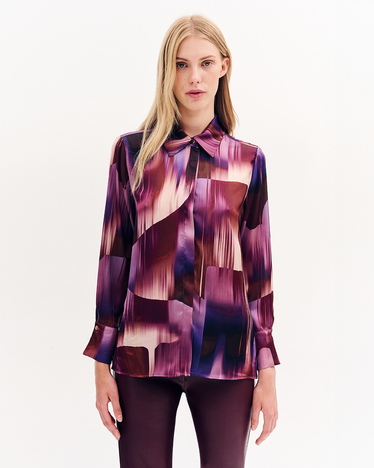 Forel πουκάμισο σατινέ εμπριμέ