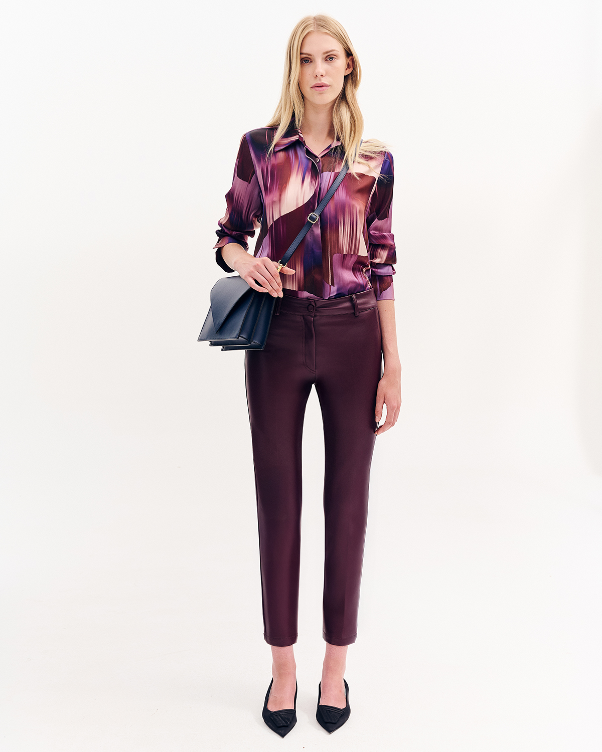 Forel πουκάμισο σατινέ εμπριμέ