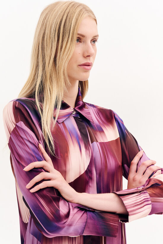 Forel πουκάμισο σατινέ εμπριμέ