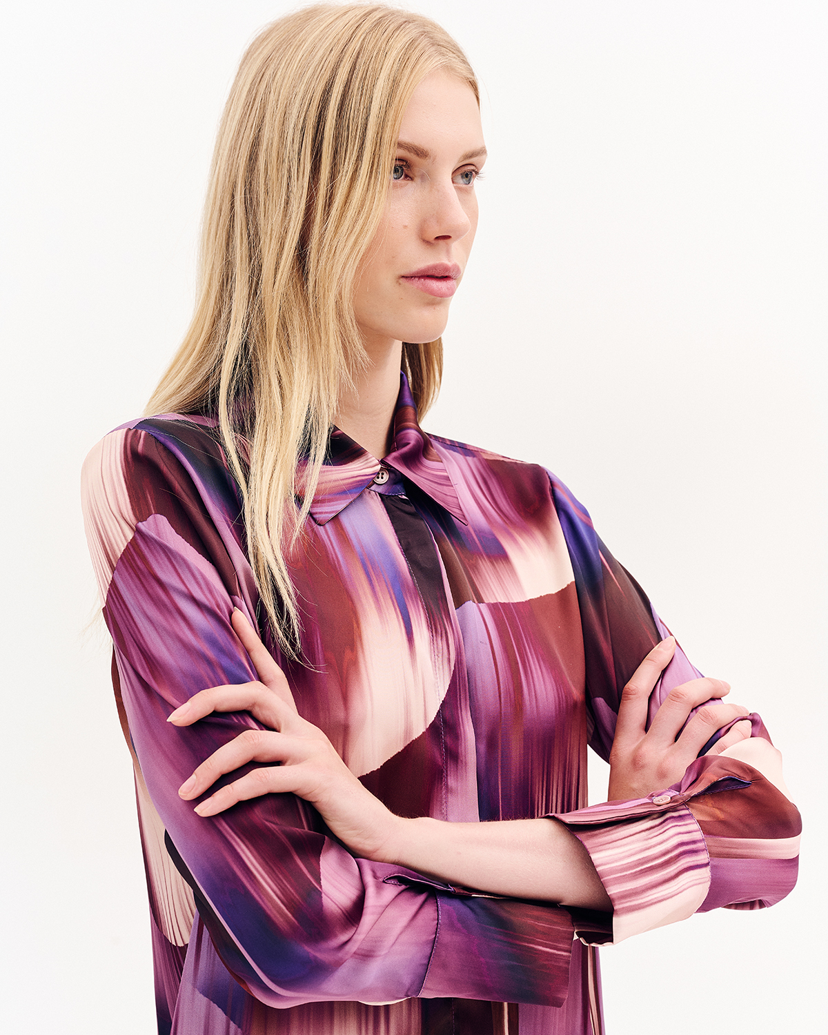 Forel πουκάμισο σατινέ εμπριμέ