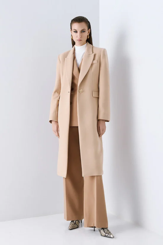 Access Fashion παλτό μακρύ με κουμπί μονόγραμμα