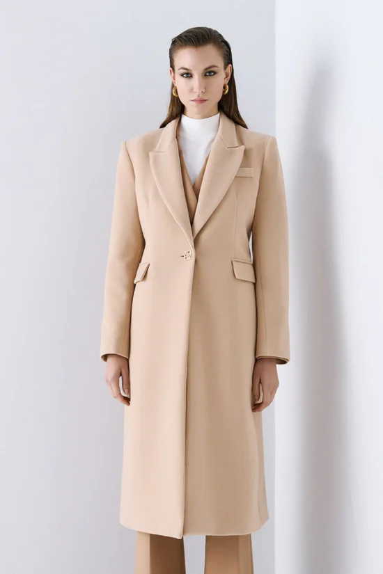 Access Fashion παλτό μακρύ με κουμπί μονόγραμμα