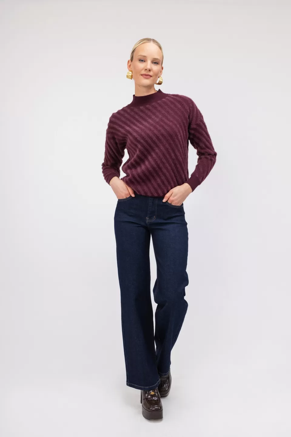 Open Fashion τζιν παντελόνι wide leg