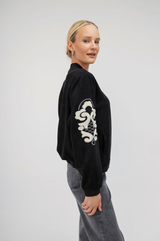 Open Fashion μπουφάν κοντό με λαχούρια