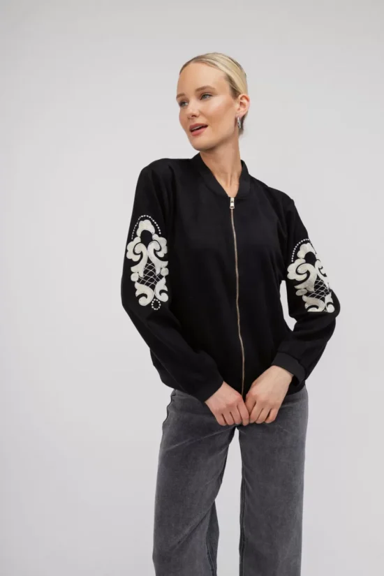 Open Fashion μπουφάν κοντό με λαχούρια