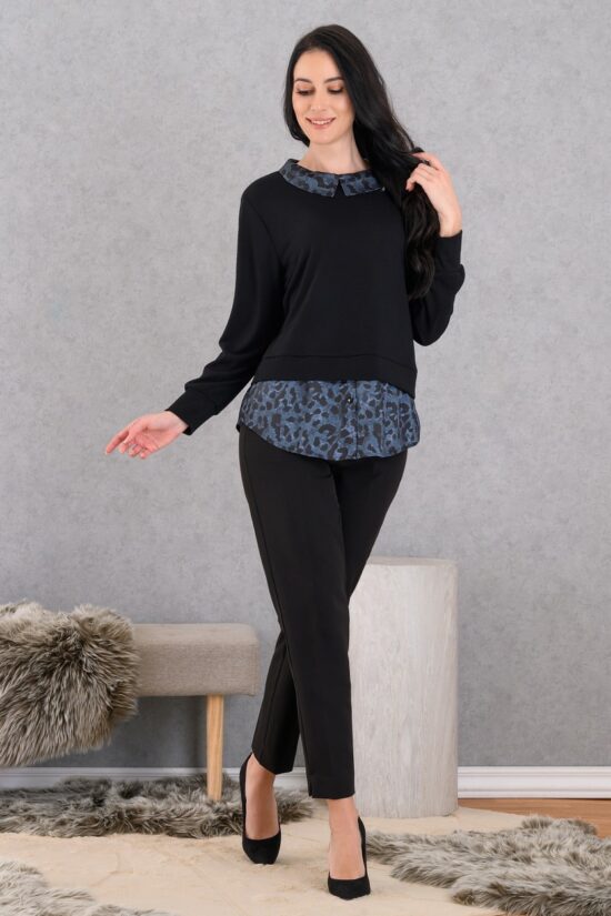 Derpouli μπλούζα με λεπτομέρεια animal print