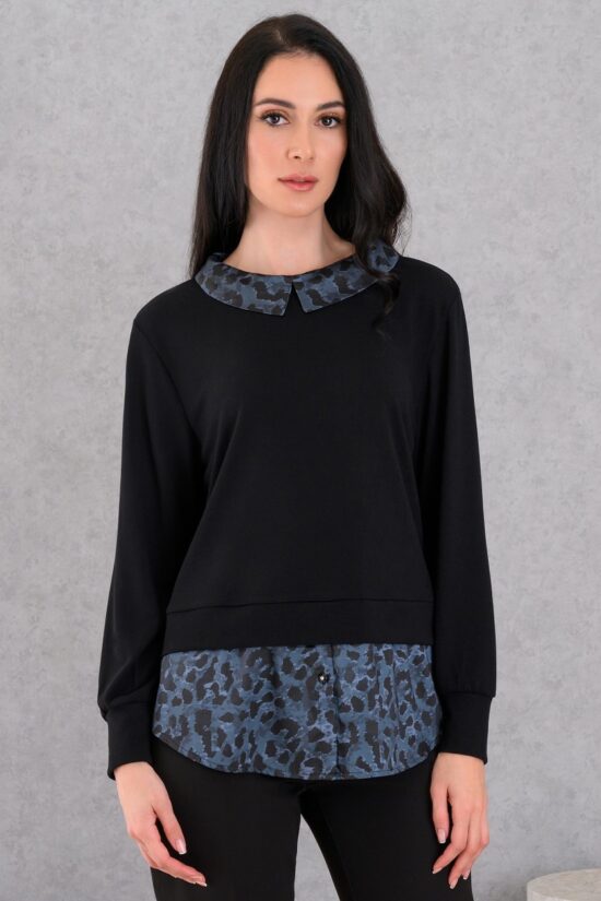 Derpouli μπλούζα με λεπτομέρεια animal print