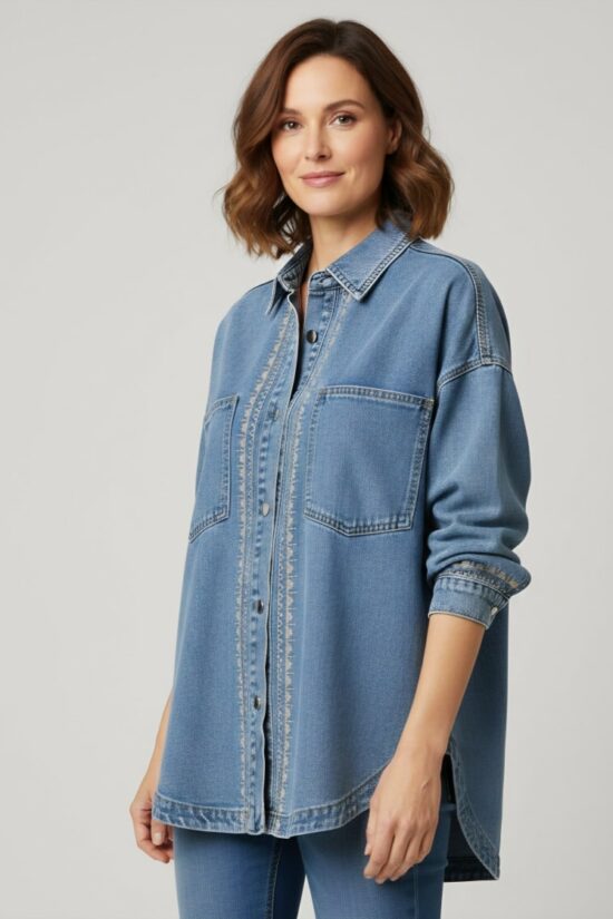 Τζιν πουκάμισο oversized