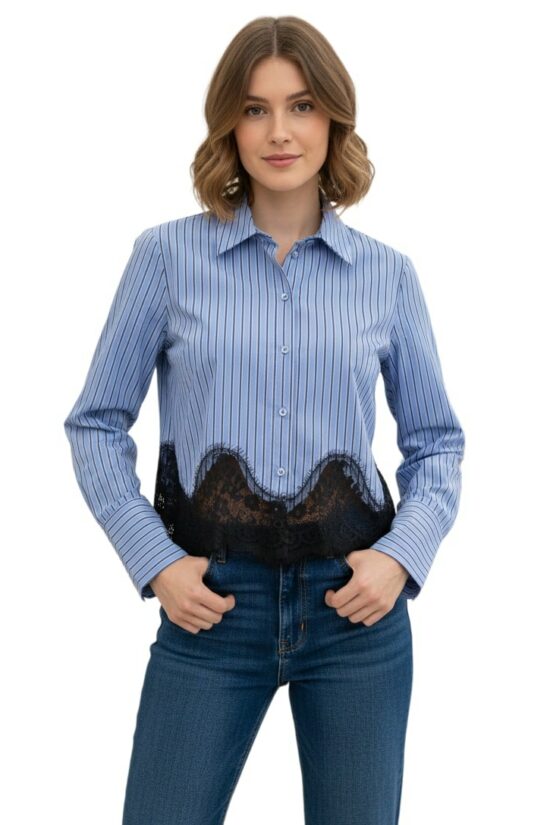 Πουκάμισο cropped ριγέ