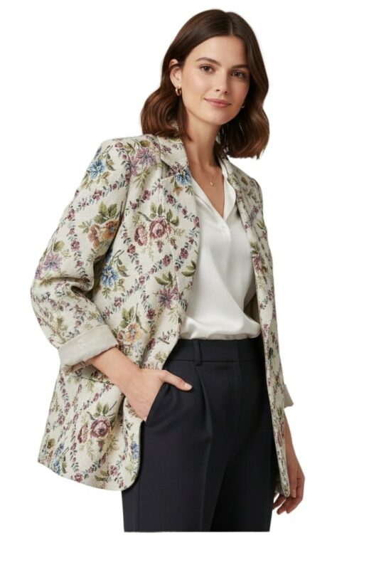 Σακάκι oversized μπροκάρ