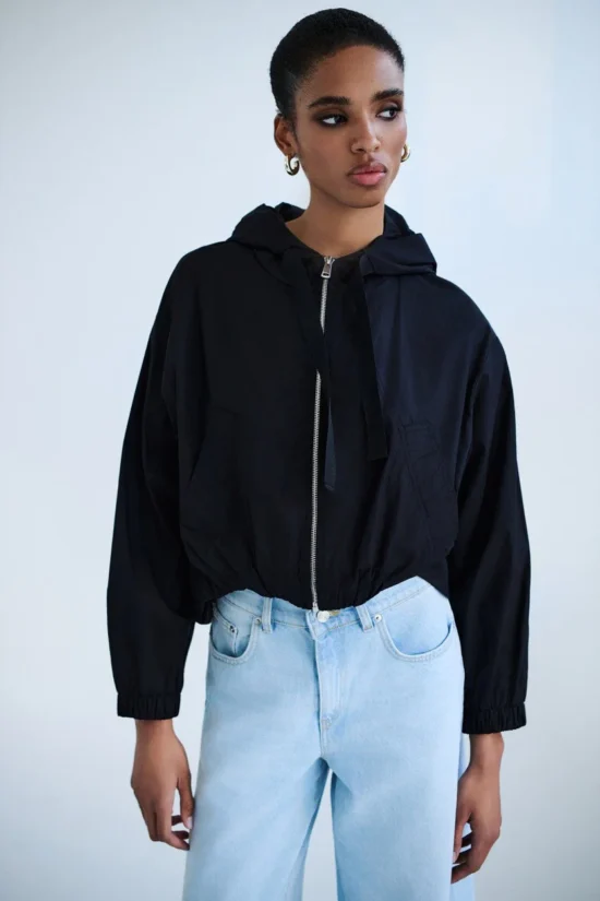 Access Fashion τζάκετ bomber με κουκούλα