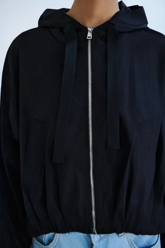 Access Fashion τζάκετ bomber με κουκούλα