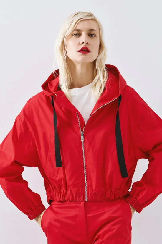 Access Fashion τζάκετ bomber με κουκούλα