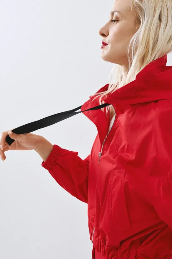 Access Fashion τζάκετ bomber με κουκούλα