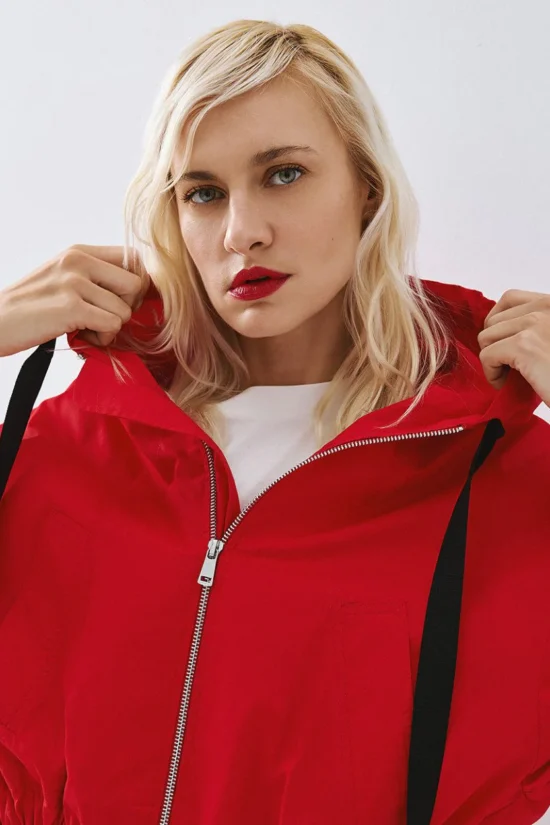 Access Fashion τζάκετ bomber με κουκούλα